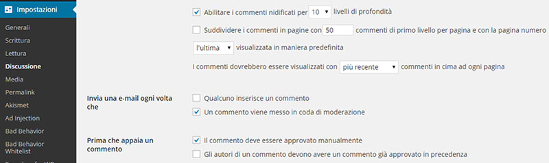 Moderare i commenti con Akismet